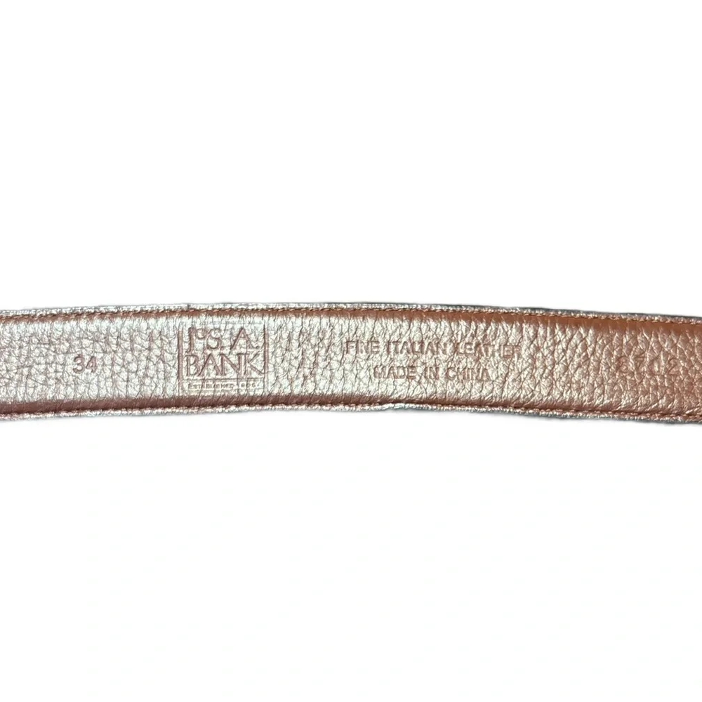 Men's Black Leather Belt with Gold Buckle